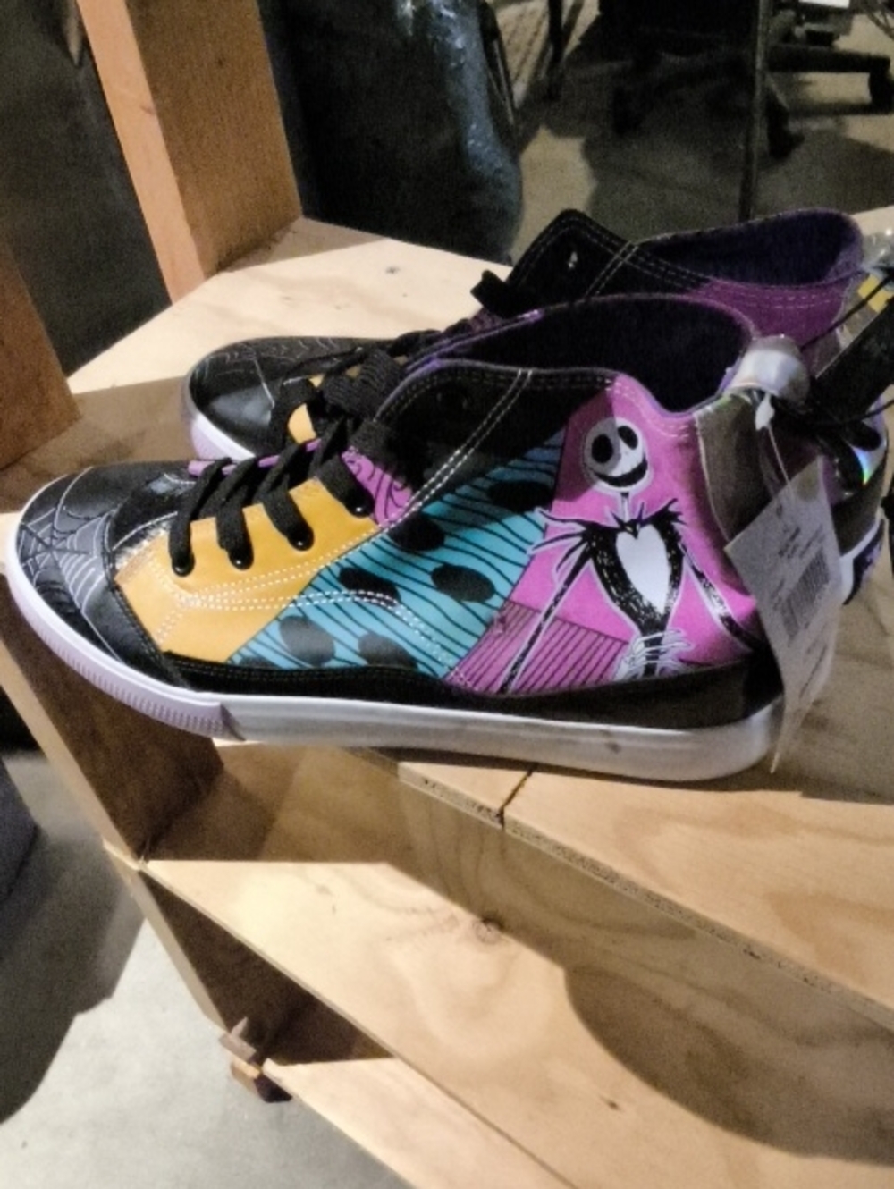Disney Jack Skellington Kids' Sneakers - Purple/Yellow/TealNWT